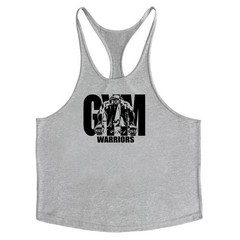 Men Tank Tops Sleeveless Y-Back Shirts Gym Stringer Bodybuilding Fitness Vest
