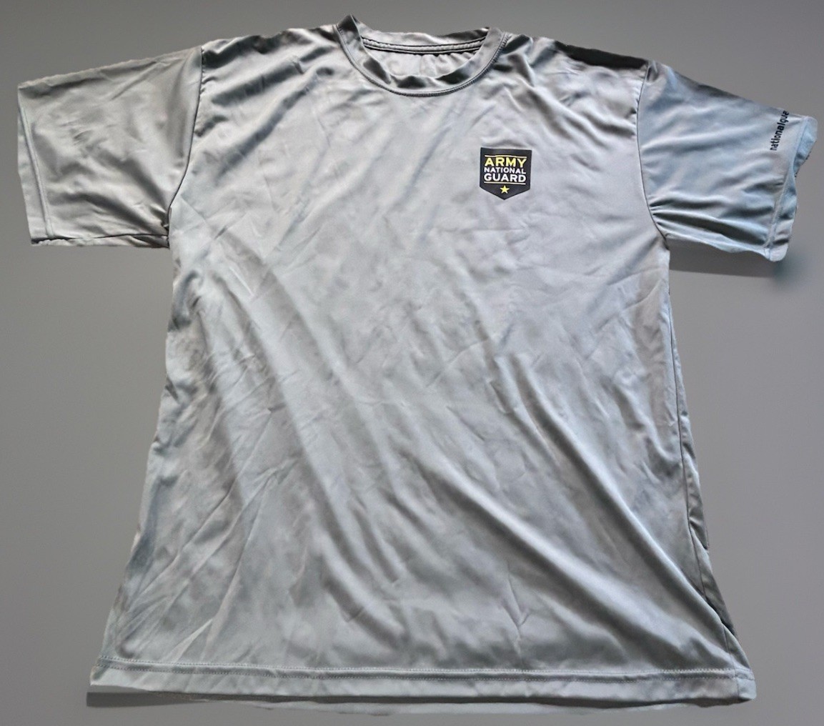 US Military Army Nat Gd Moisture Wicking Lightweight T-Shirt Tan Size Medium gallery