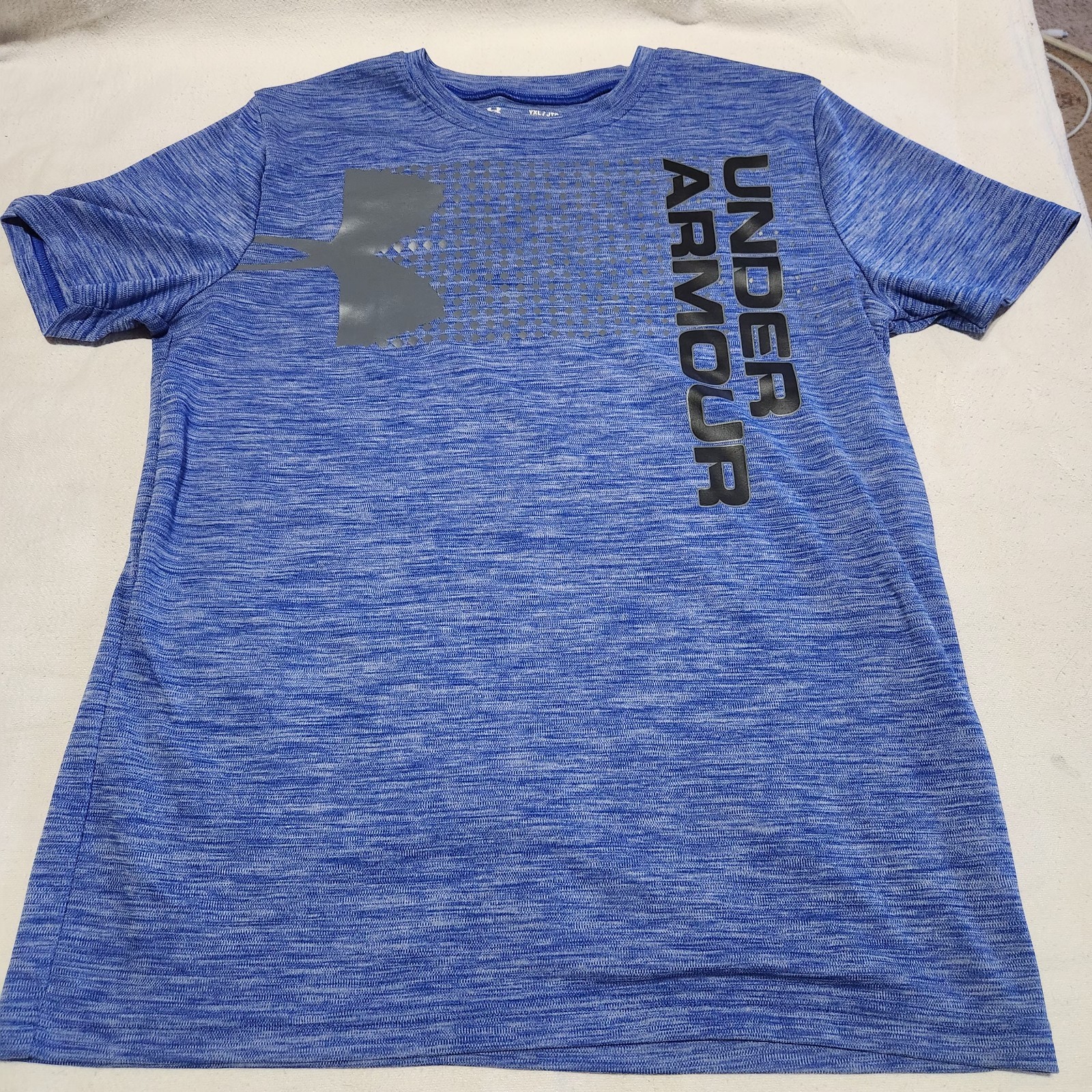 UNDER ARMOUR Heat Gear Armour Ventilated Compression T-Shirt Blue Size YXL gallery