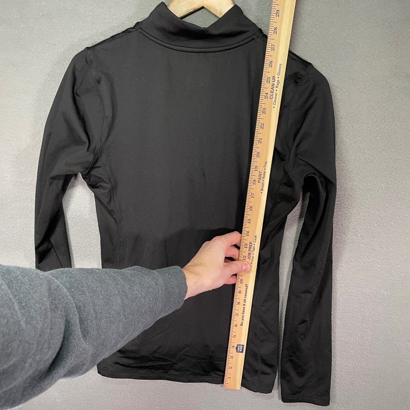 Reebok Quarter Zip Mens Medium Black Athletic Thumbhole Performance Jacket gallery