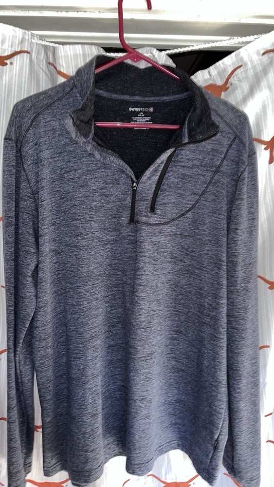 Swiss Tech Long Sleeve Large 42-44 Blue 73% Polyester 5% Spandex Rn 52469