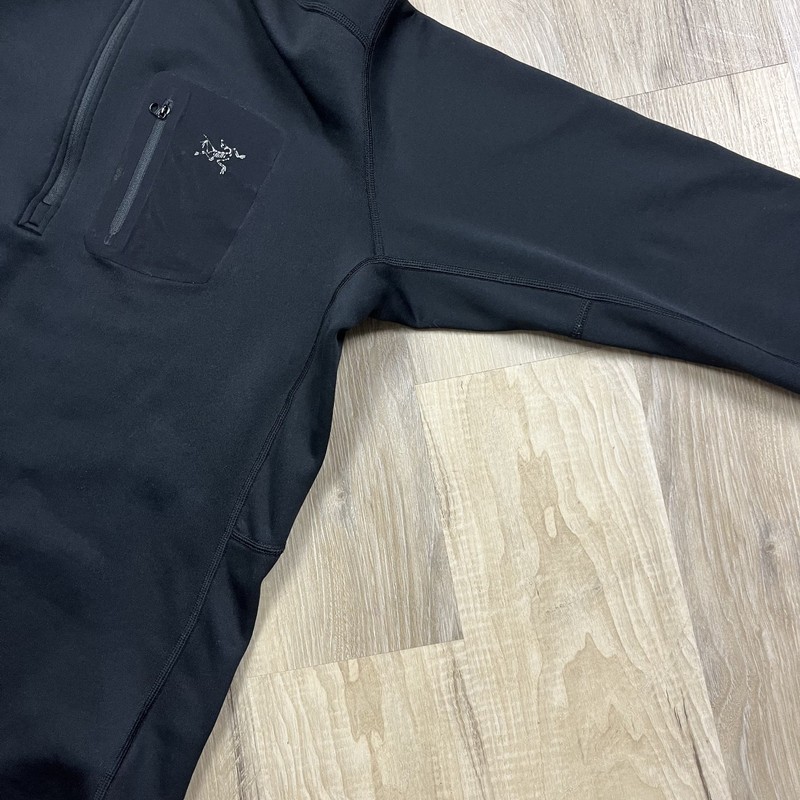 Arc'teryx Rho AR Quarter Zip Neck Pullover Black Men’s XL Base Layer Polartec gallery