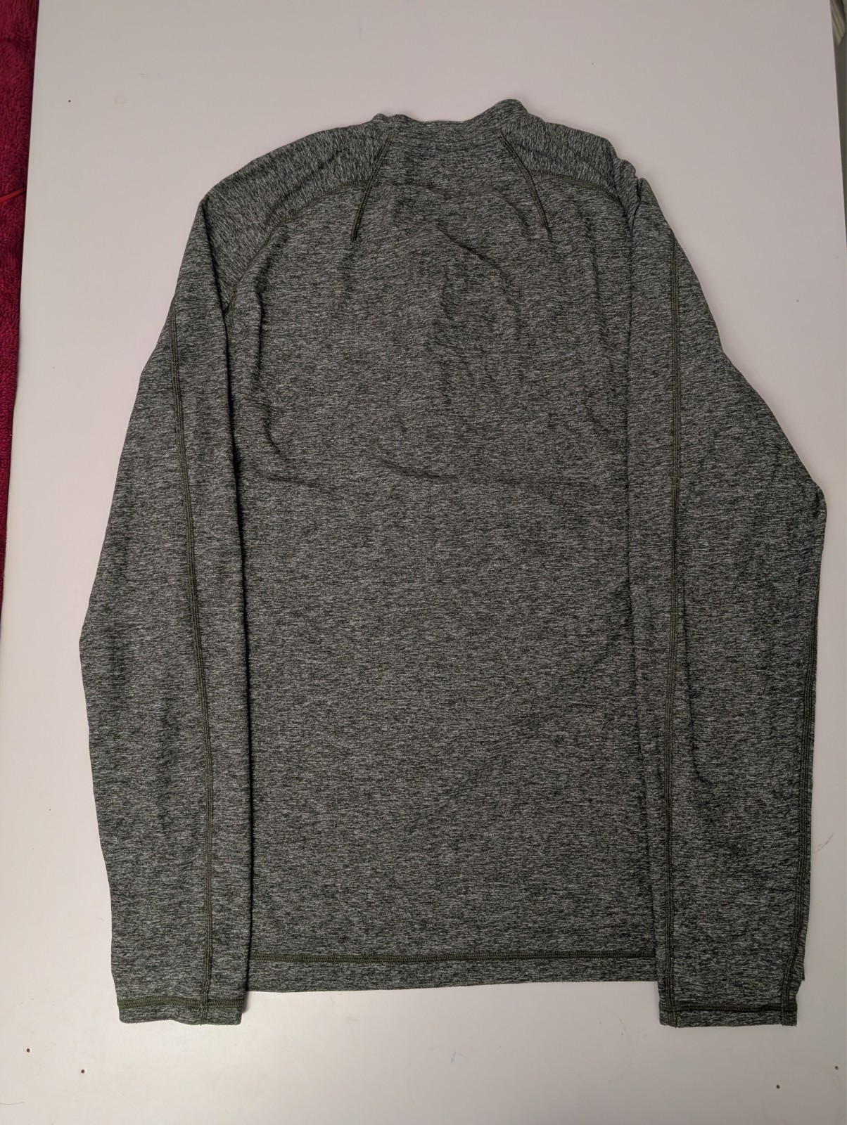 Lululemon Men Rulu Mock Neck Long Sleeve Shirt Heathered Grey Pullover XXL gallery