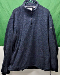 IZOD Performance 1/4 Zip Pullover Blue and Black Size XL Pockets