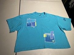 Vintage Nike Shirt Men’s Large 41-43 Blue Gray Tag Tennis Cotton Sport 90’s
