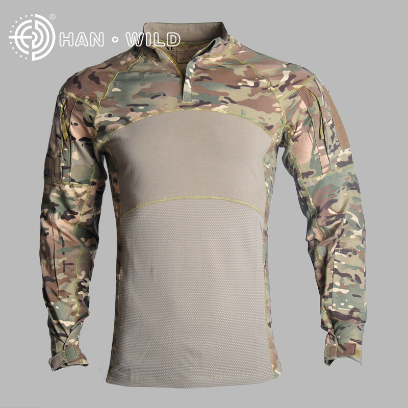 Men Tactical Army Combat Tops Hiking Long Sleeve Military Clothing Camping Shirt gallery