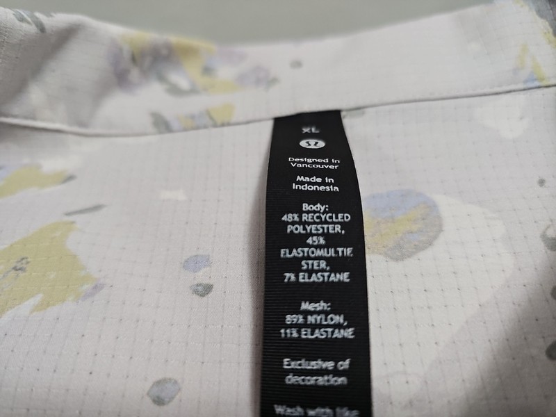 Lululemon Airing Easy Collar Short Sleeve Variegated Bloom SZ XL gallery