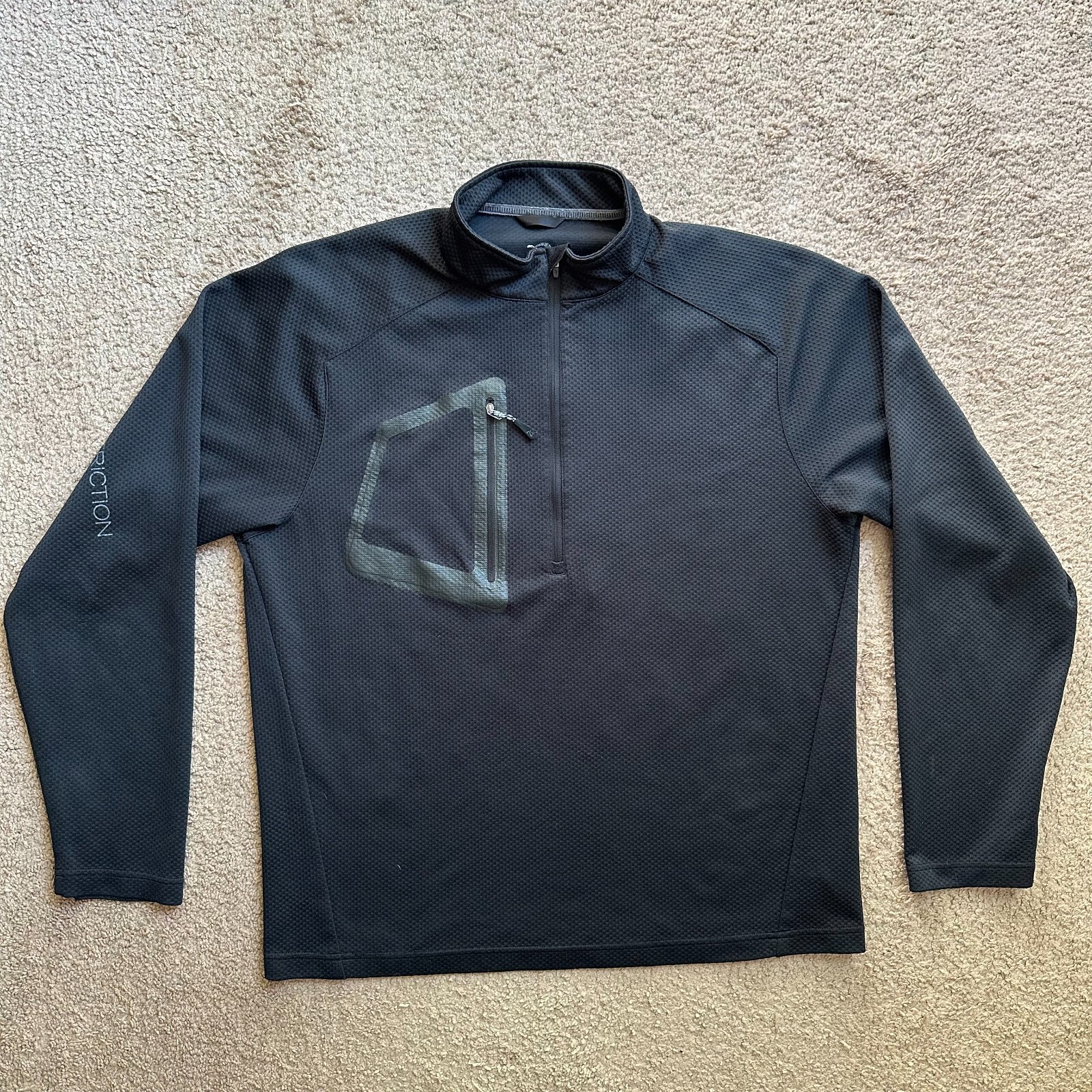 Zero Restriction Sweater Mens Large Fleece Golf Black Long Sleeve 1/4 Zip gallery