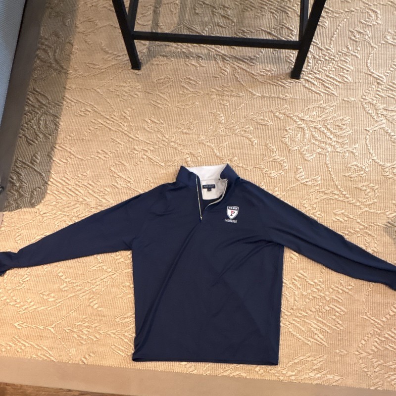 Men's UPenn Lacrosse 1/4 Zip Pullover Polo Mock Neck Logo Long Sleeve L gallery