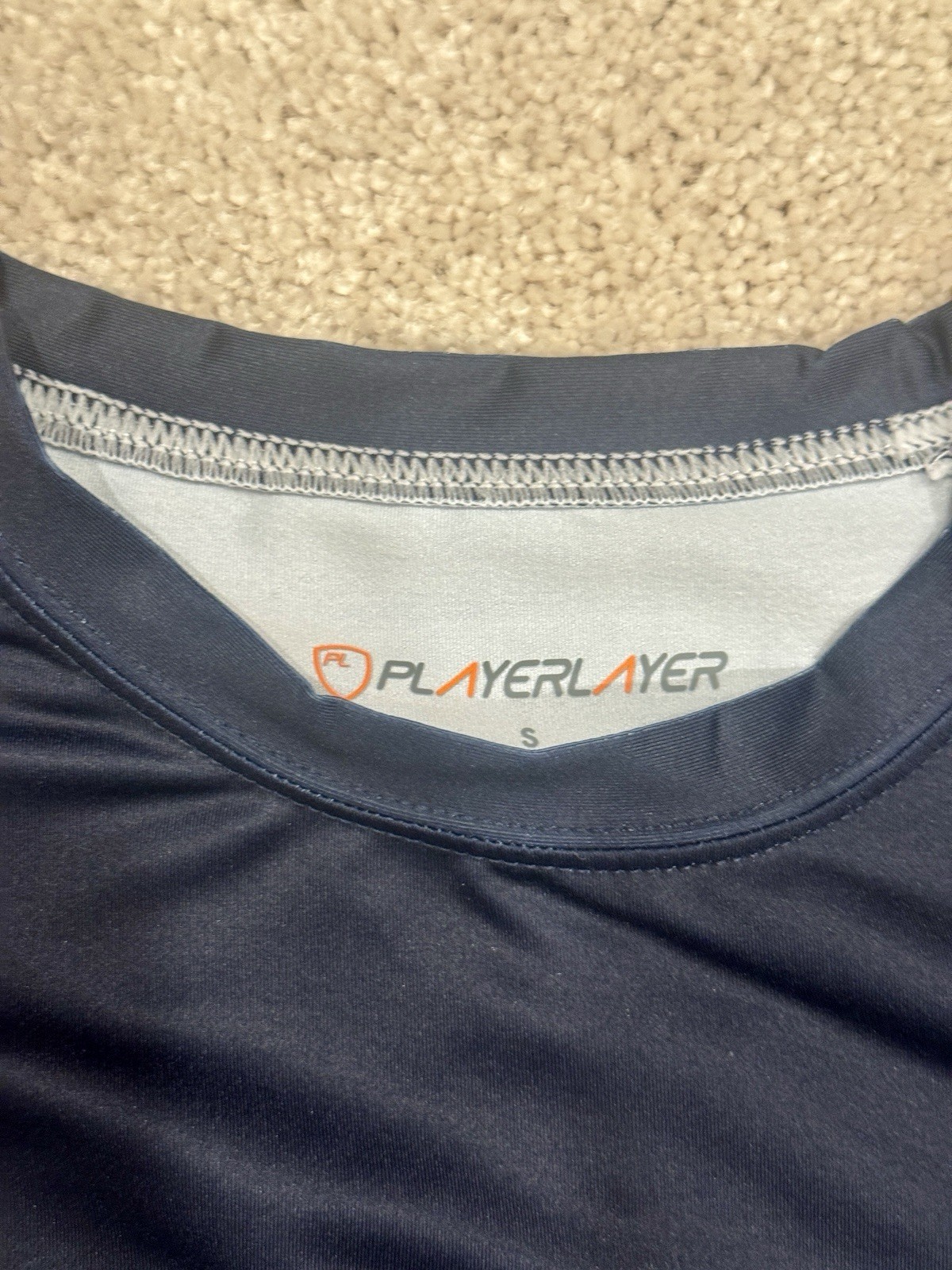 PlayerLayer -Men’ Base Layer Thermal Crew Neck Set- White & Midnight Blue (2) gallery