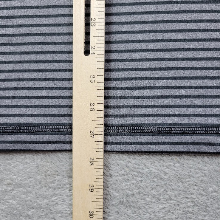 Straight Down Quarter Zip Pullover Mens Medium 1/4 Gray Stripes Performance Golf gallery