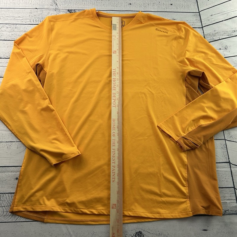 SIMMS Solarflex Long Sleeve Athletic Fishing Outdoor Shirt Men's XL Yellow Gold gallery