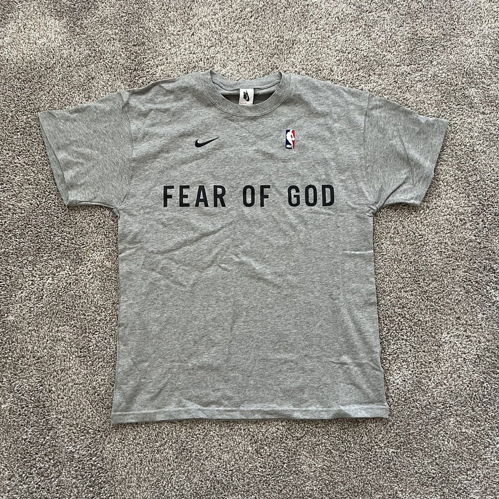 Nike x Fear Of God NBA Warm Up T-Shirt Dark Grey Heather CU4699-063 Men Size S