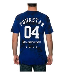 Fourstar Clothing Mens The 4 Cities Lightning Graphic T-Shirt, Blue, Small