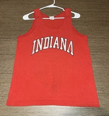 Vintage FOTL Indiana University Hoosiers Tank Top Size Medium Single Stitch USA