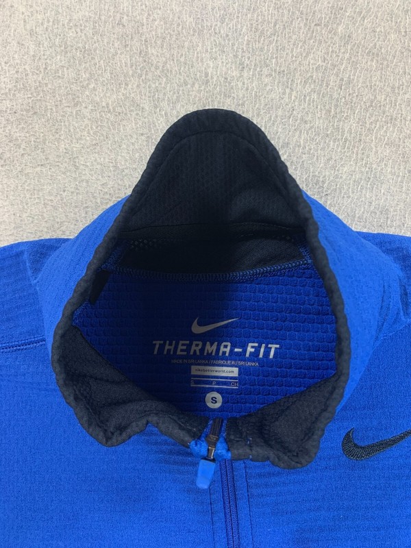 Nike Therma Fit Half Zip Athletic Pullover Shirt (Men's Small) Blue gallery