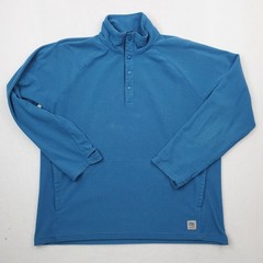 Outdoor Research Trail Mix Snap Pullover Mens Extra Large Blue Grid Fleece