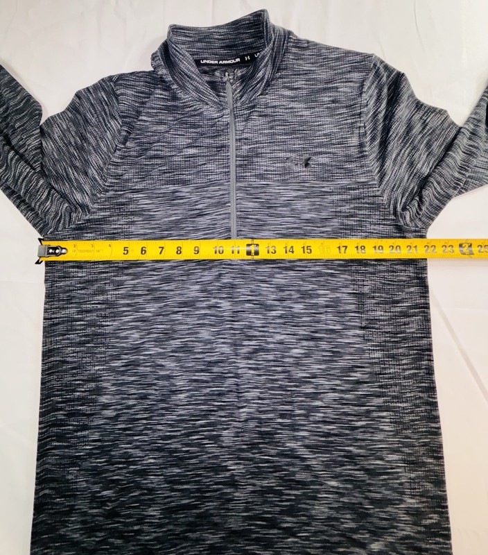 Under Armour Seamless 1/2 Zip Long Sleeve Shirt 1359875 Blk/Gray XL gallery