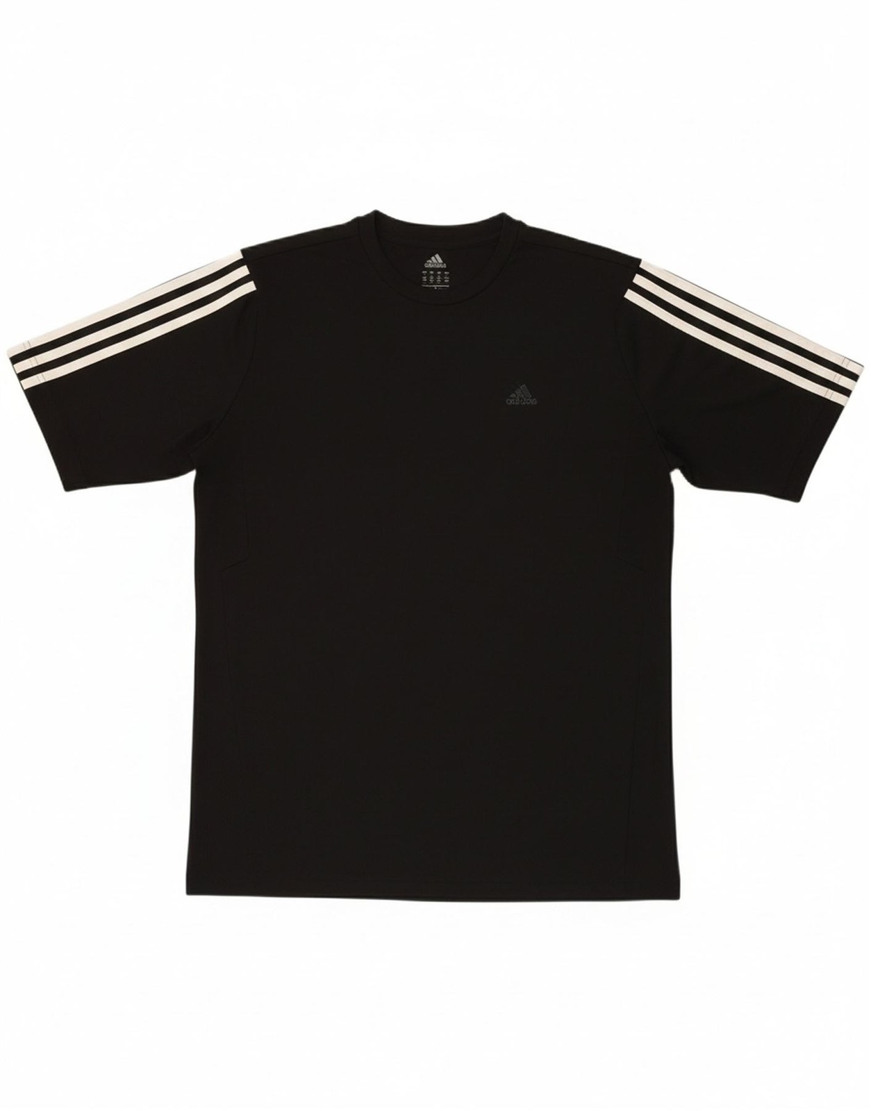 ADIDAS Mens T-Shirt Top Medium Black Polyester DK11 gallery
