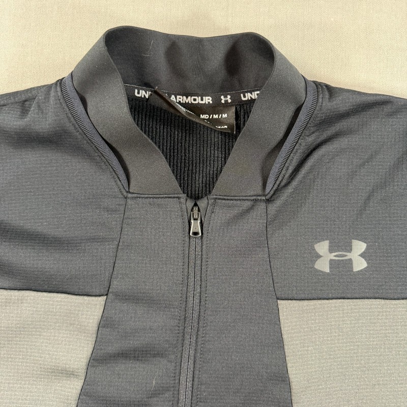 Under Armour ColdGear Half Zip Pullover Mens Medium Black Bomber Thermal 1359146 gallery