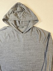 North Face Hooded Shirt Men Large Heather Gray Performance Pullover Hike Run