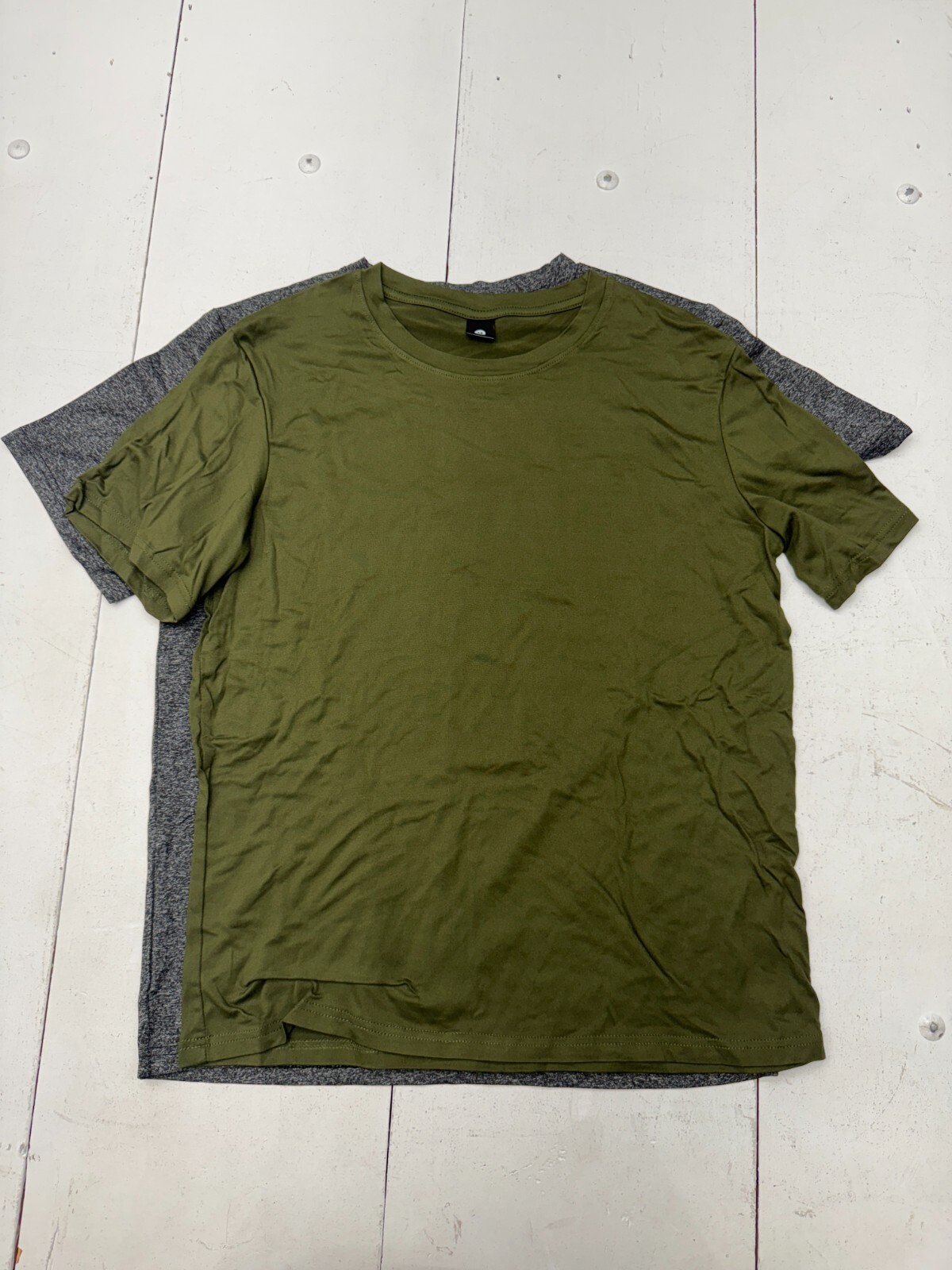 Shein Green And Grey Athletic Short Sleeve Shirts Mens Size Medium gallery