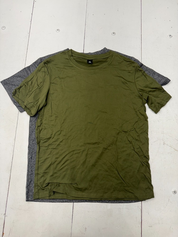 Shein Green And Grey Athletic Short Sleeve Shirts Mens Size Medium