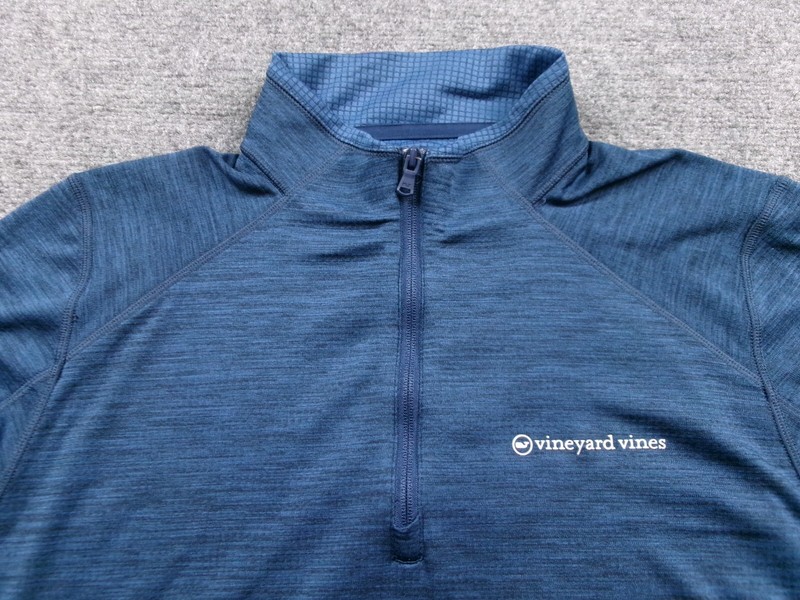 Vineyard Vines Pullover Mens Extra Large Blue Performance Wicking 1/4 Zip Waffle gallery