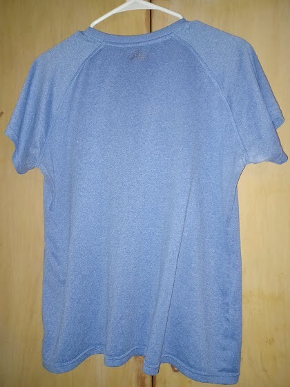 under armor active tee light blue v neck. 28inches long and 19 1/2 wide gallery