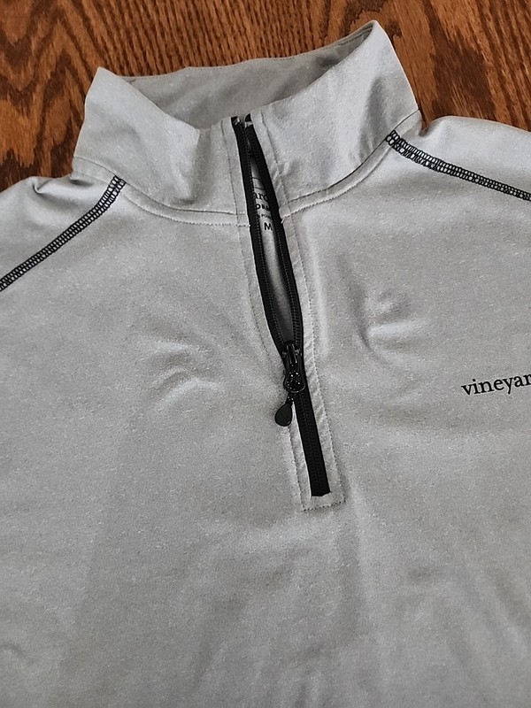 Vineyard Vines Performance Quarter Zip Pullover Men's Medium Gray Golf Active gallery