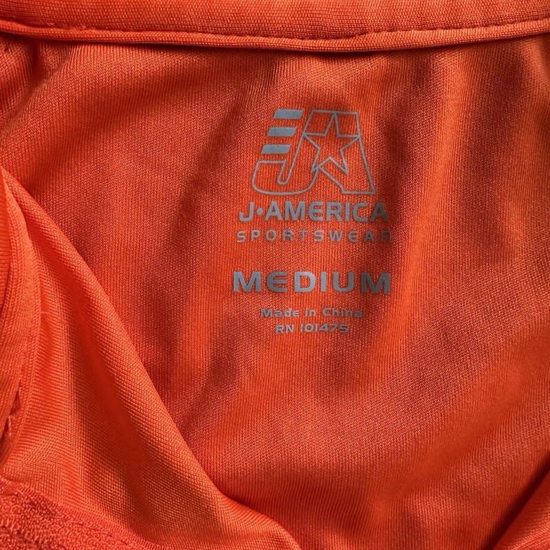 US Army Orange 1/4 Zip Performance Pullover - Men Medium - J America Sportswear gallery