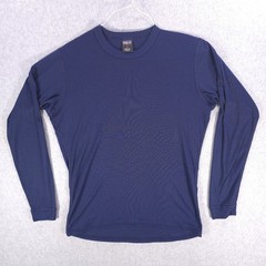 Patagonia Blue Capilene Vtg USA Long Sleeve Base Layer Crew Shirt Mens Small