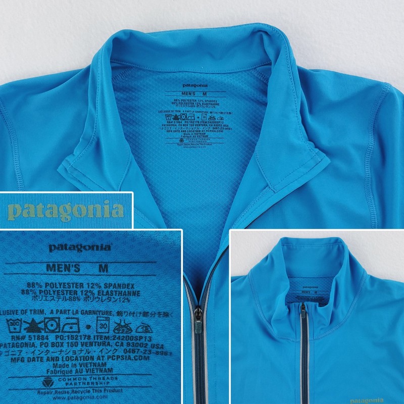 Patagonia All Weather 1/2 Zip Base Layer Top Lightweight Breathable Men's Medium gallery