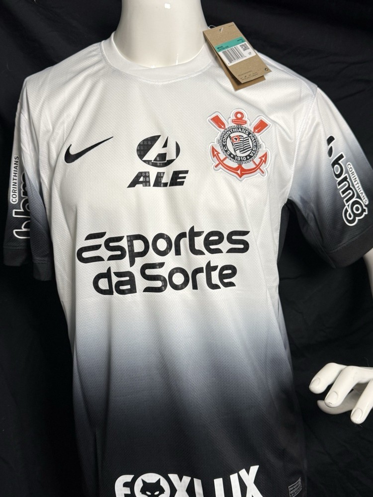 Nike White Corinthians 2024/25 Short Sleeve Memphis M Midium Slim