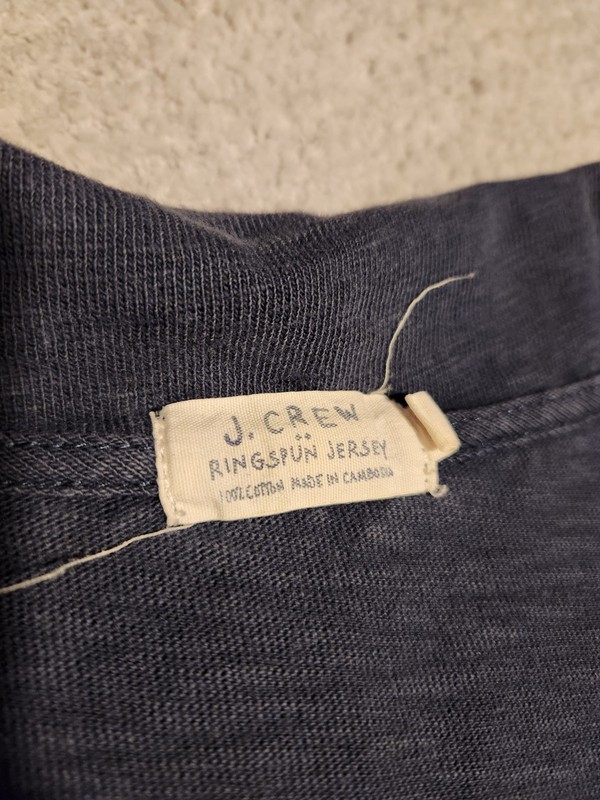 Lot of 2 J Crew Cotton Lightweight 1/4 Zip Pullovers XL Blue Gray Casual gallery