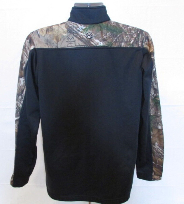 Magellan Outdoors Adventure Gear Men's Black & Camo 1/4 Zip Jacket Small gallery