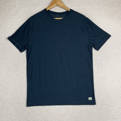 Vuori Strato Tech Performance T Shirt Men Size Small Navy Blue Heather