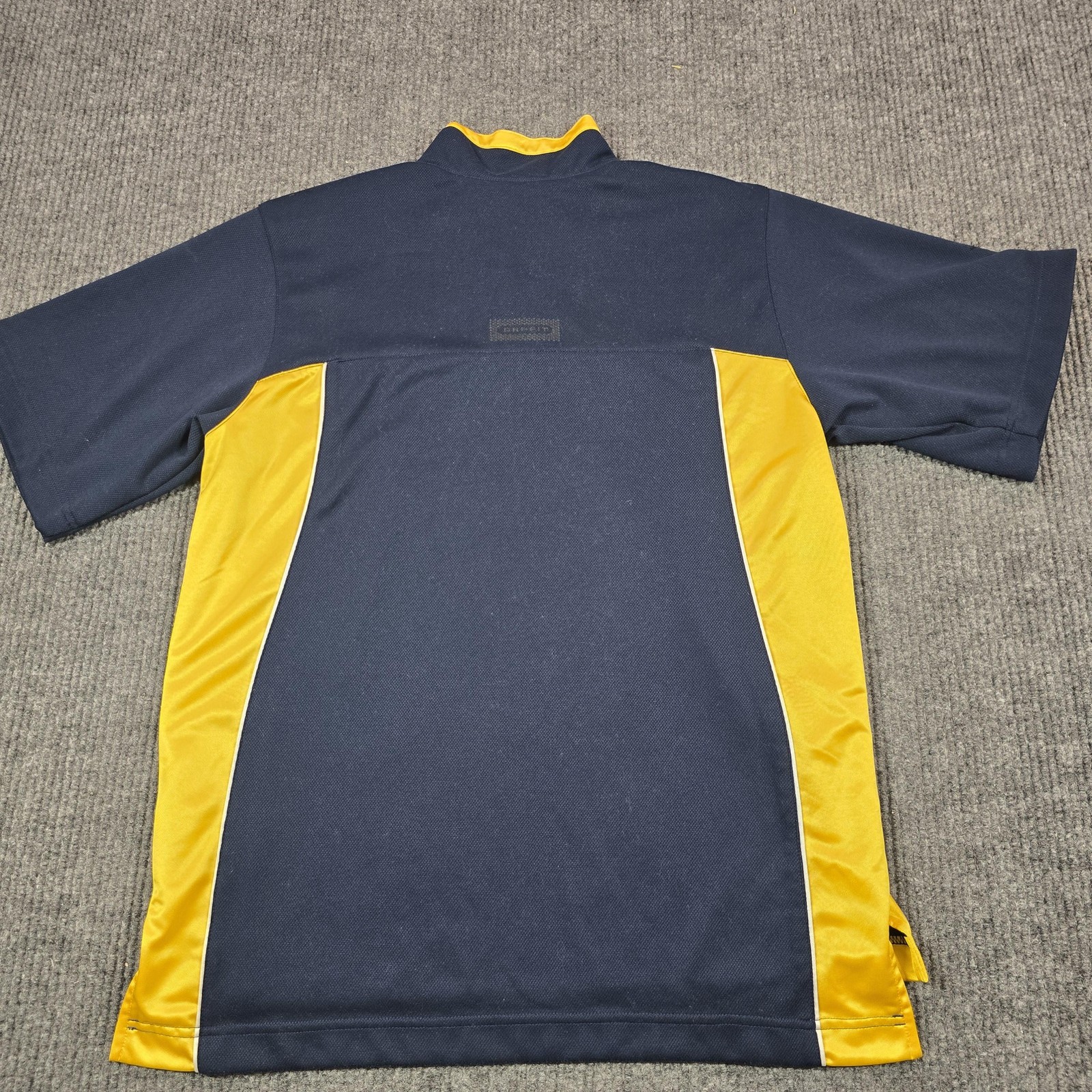 Nike Dri-FIT Pullover Shirt Mens Medium Blue Yellow Quarter Zip Basketball Y2K gallery