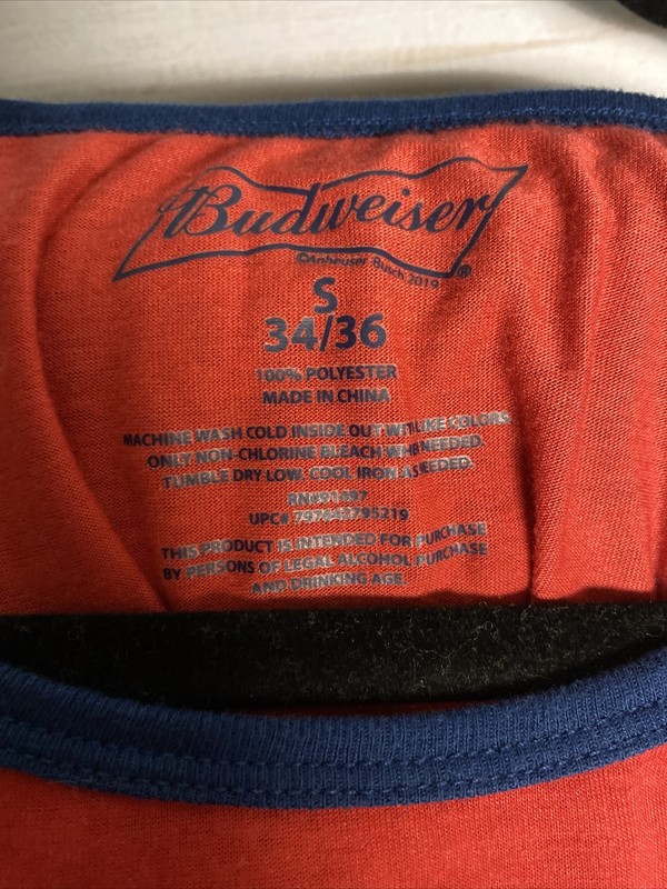 Anheuser-Busch Budweiser Beer Red White & Blue American Flag USA Tank Top Tshirt gallery