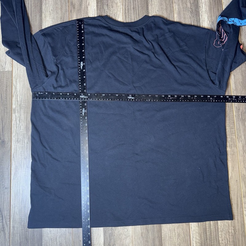 Under Armour Long Sleeve Graphic Shirt Mens 2XL Loose Black Multicolor Logo gallery