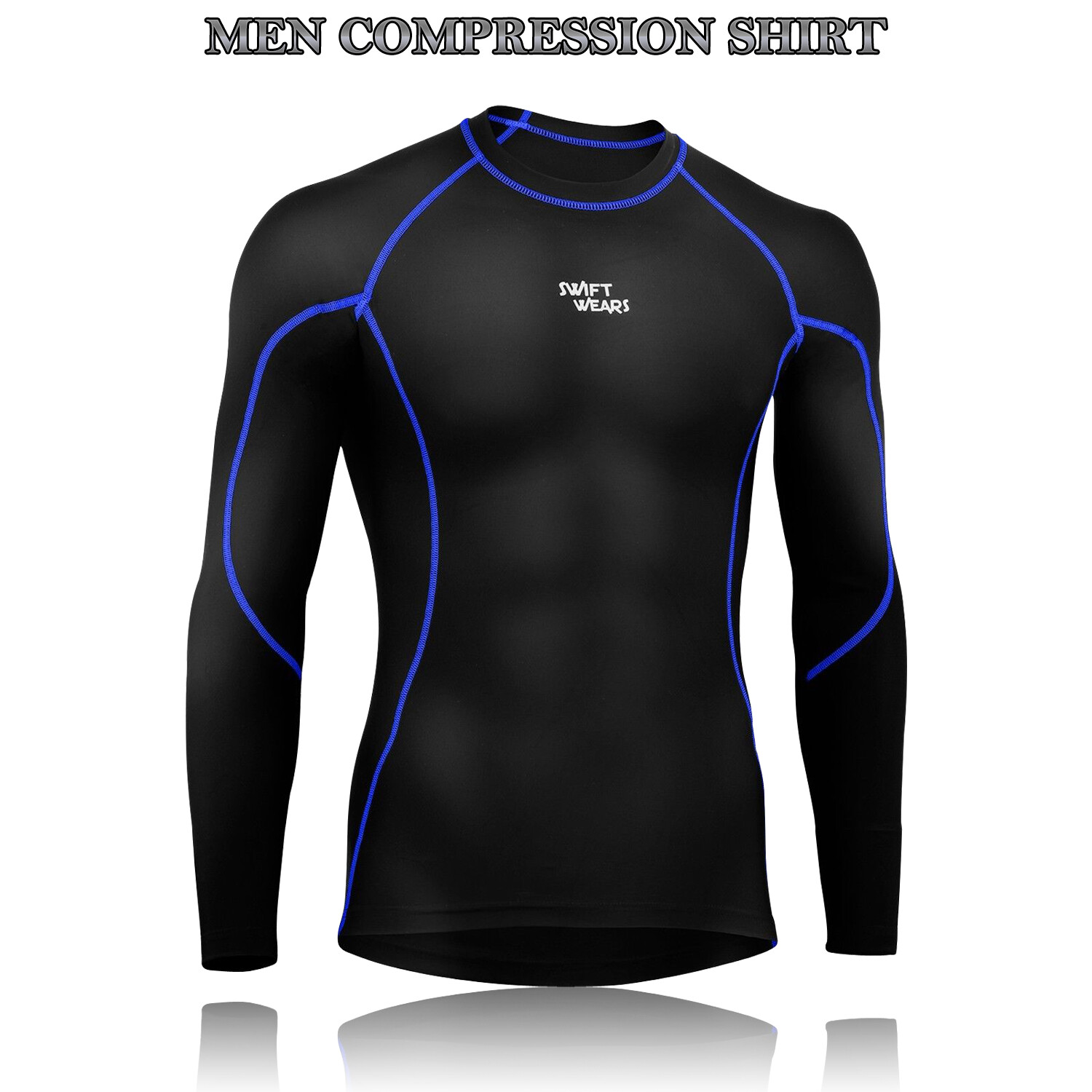 Men Compression Armor Base Layer Top Long Sleeve Thermal Gym Sport Shirt Cycling gallery