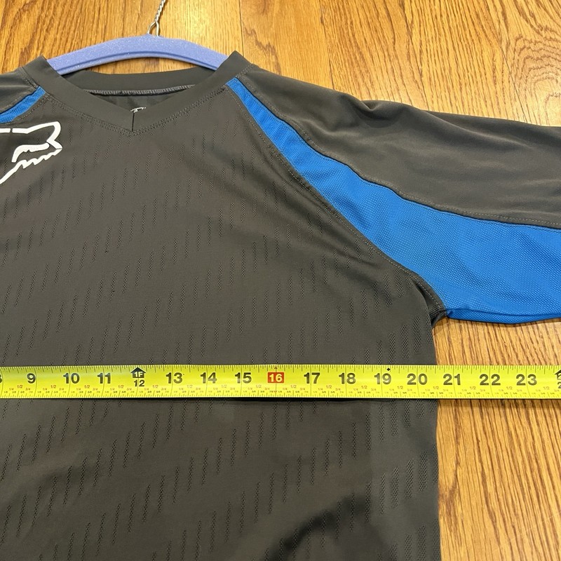 Fox Racing Men’s Size L Blue Gray Colorblock Racing Flow Jersey Motorcycle BMX gallery
