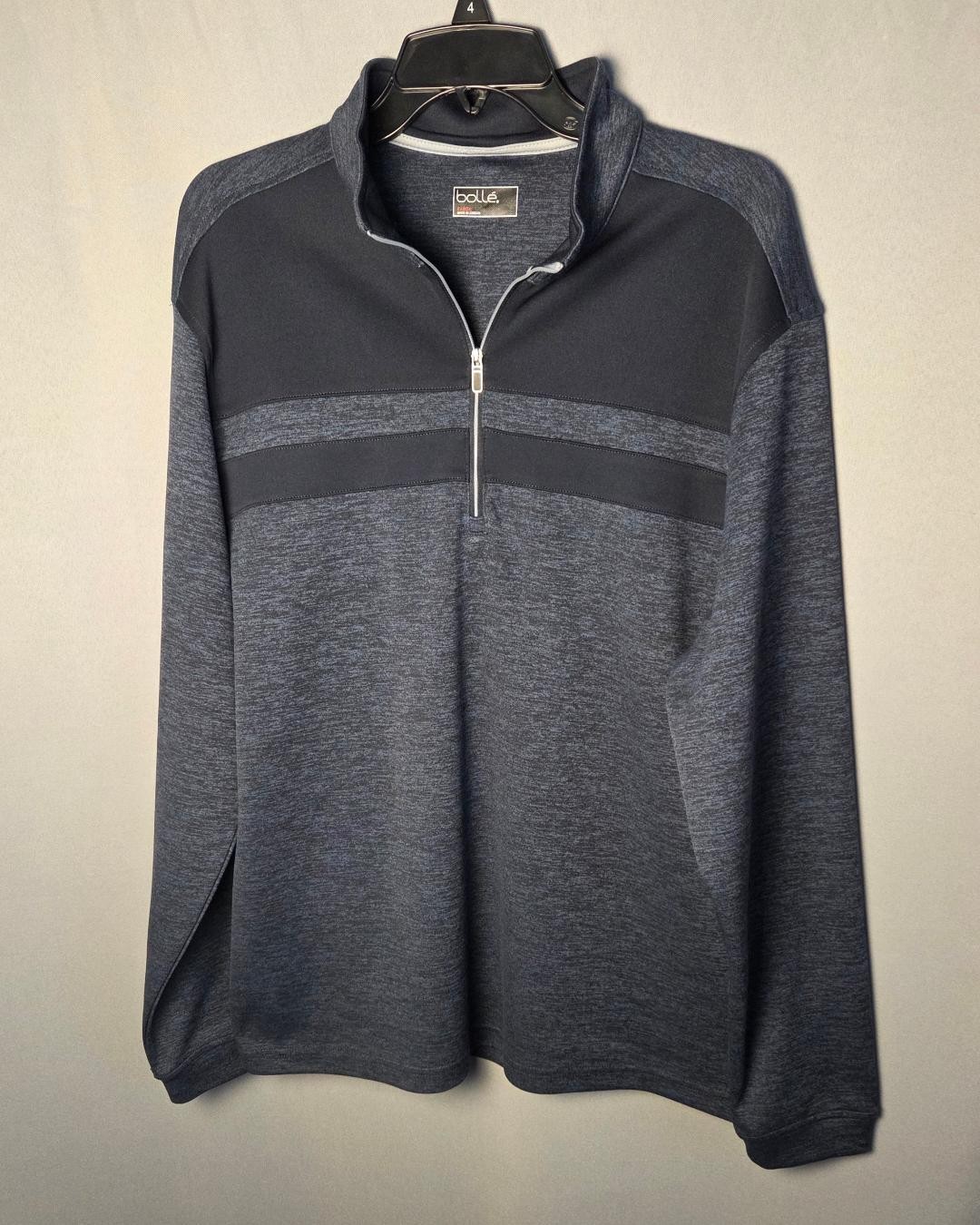 Bolle Men’s Performance Golf Pullover 1/4 Zip Long Sleeves Size L Blue Heather gallery
