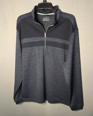 Bolle Men’s Performance Golf Pullover 1/4 Zip Long Sleeves Size L Blue Heather
