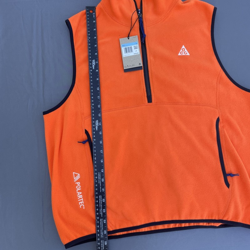 Nike ACG Wolf Tree Thermal Vest Polartec Orange Black HJ2468-819 Mens Sz Medium gallery