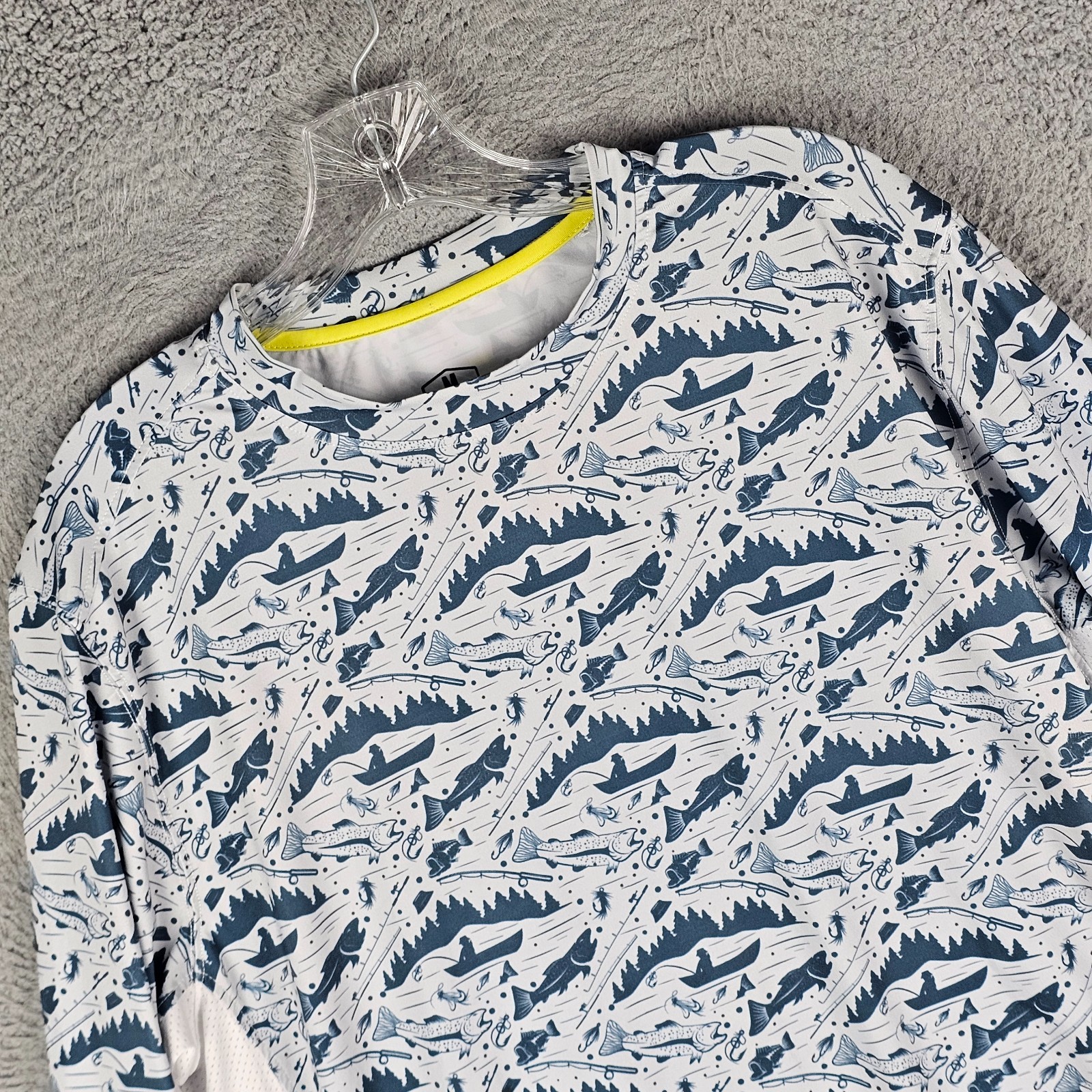 Koofin T-Shirt Mens Medium Stretch Mesh Side Fishing Gear Performance Crew Neck gallery
