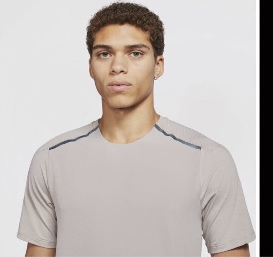 Men Sz L - Nike Tech Pack Short-Sleeve Running Top Tee Tan BV5713-218 New gallery