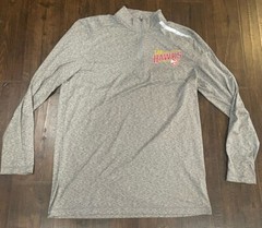 Atlanta Hawks 1/4 Pullover Spanish Mexico Latin Los Hawks Size XLT Long Gray NBA