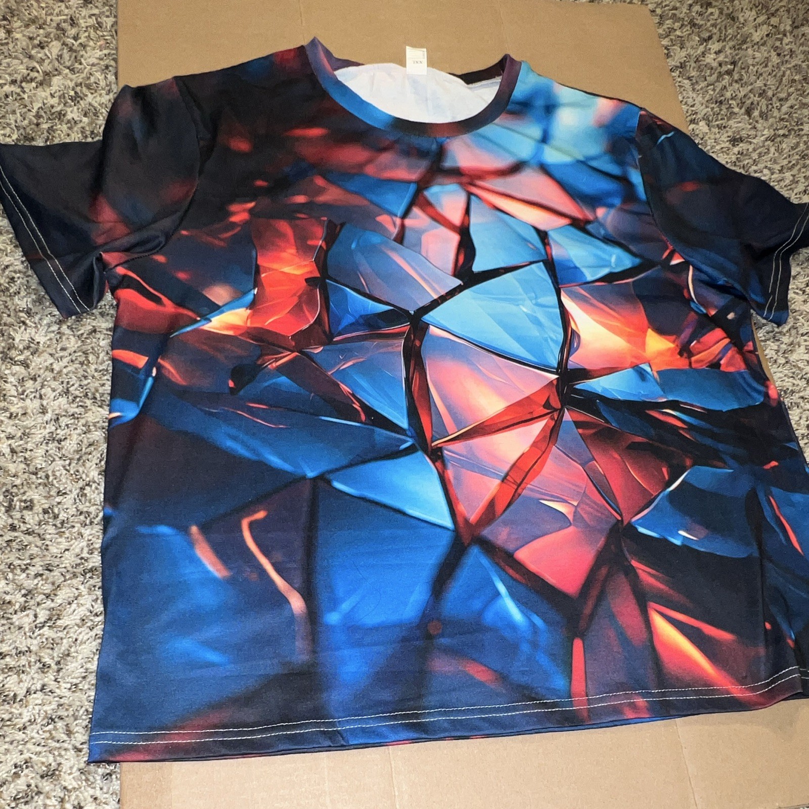 Men's 2XL Regular Fit Lightweight Crew Neck Short Sleeve Polyester Tee Blue gallery