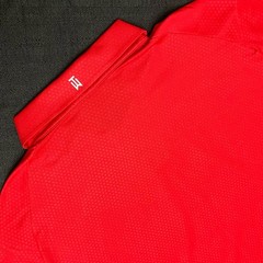 Nike Golf Tiger Woods Velocity Max Embossed Polo 685827 657 Sunday Red Sz XL